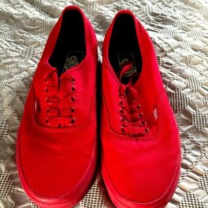 Mens red vans Size: 8.5